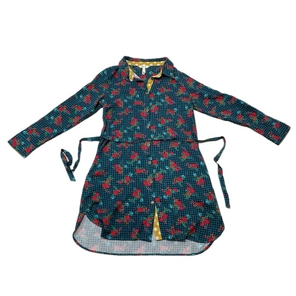 Matilda Jane Dress Women's Small Blue Green Floral Long Sleeve - Picture 4 of 17